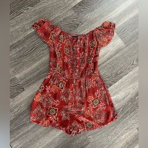 Womens off the shoulder romper size large